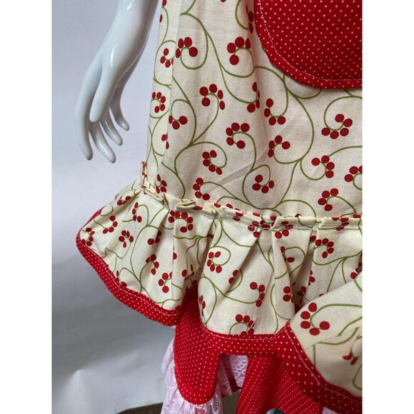 Cherry Ruffled Vintage from 60's Apron - Picture 6 of 10